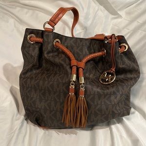 Michael Kors brown logo purse